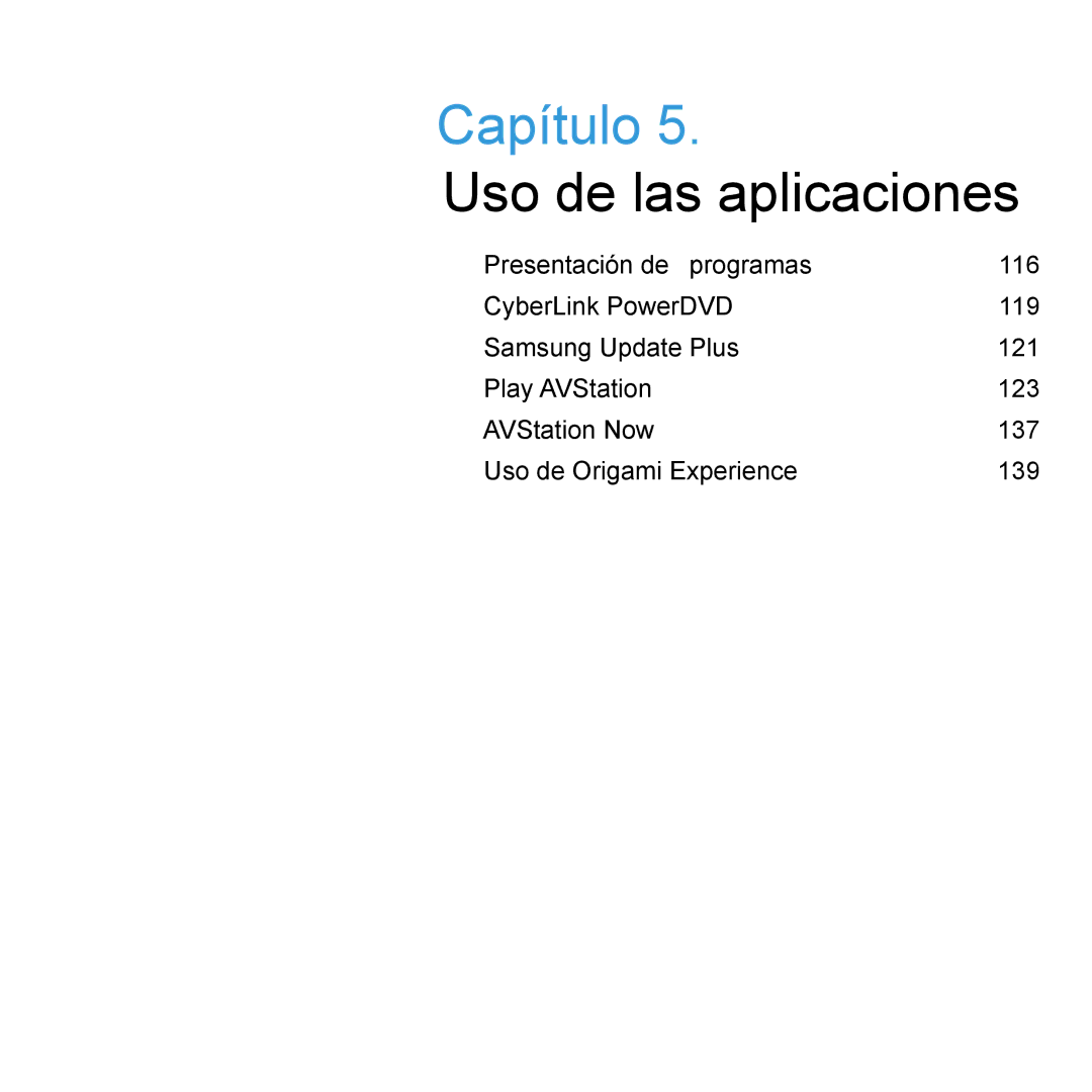 Samsung NP-Q1-V000/SES, NP-Q1-V005/SEI, NP-Q1-M000/SES manual Uso de las aplicaciones 