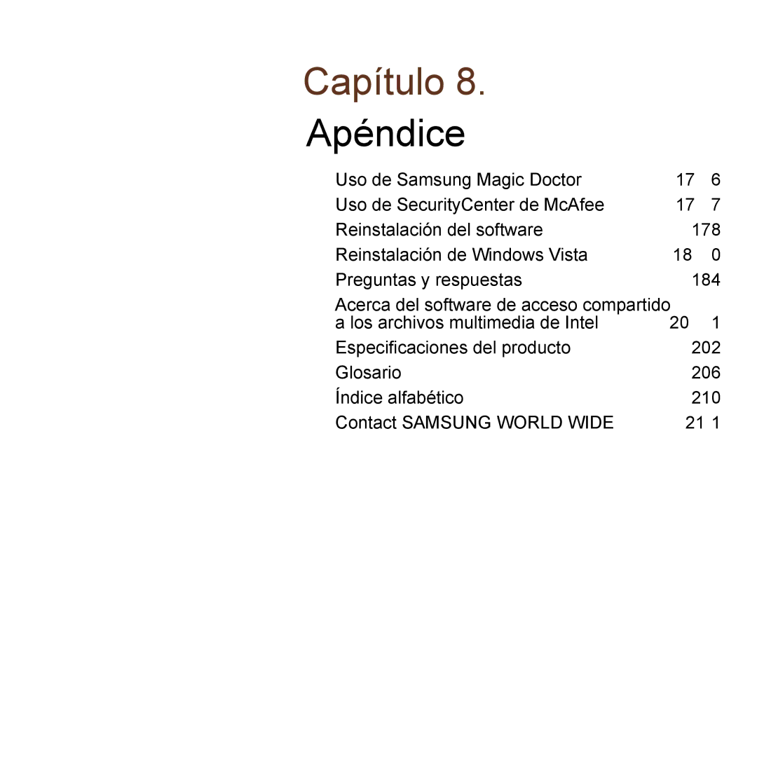 Samsung NP-Q1-V000/SES, NP-Q1-V005/SEI, NP-Q1-M000/SES manual Apéndice 