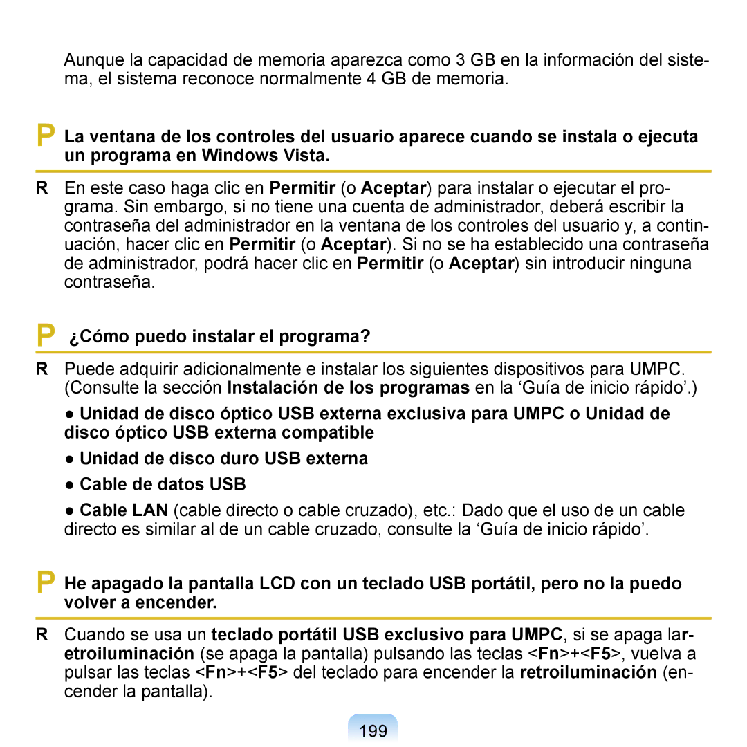 Samsung NP-Q1-V000/SES, NP-Q1-V005/SEI, NP-Q1-M000/SES manual ¿Cómo puedo instalar el programa?, 199 