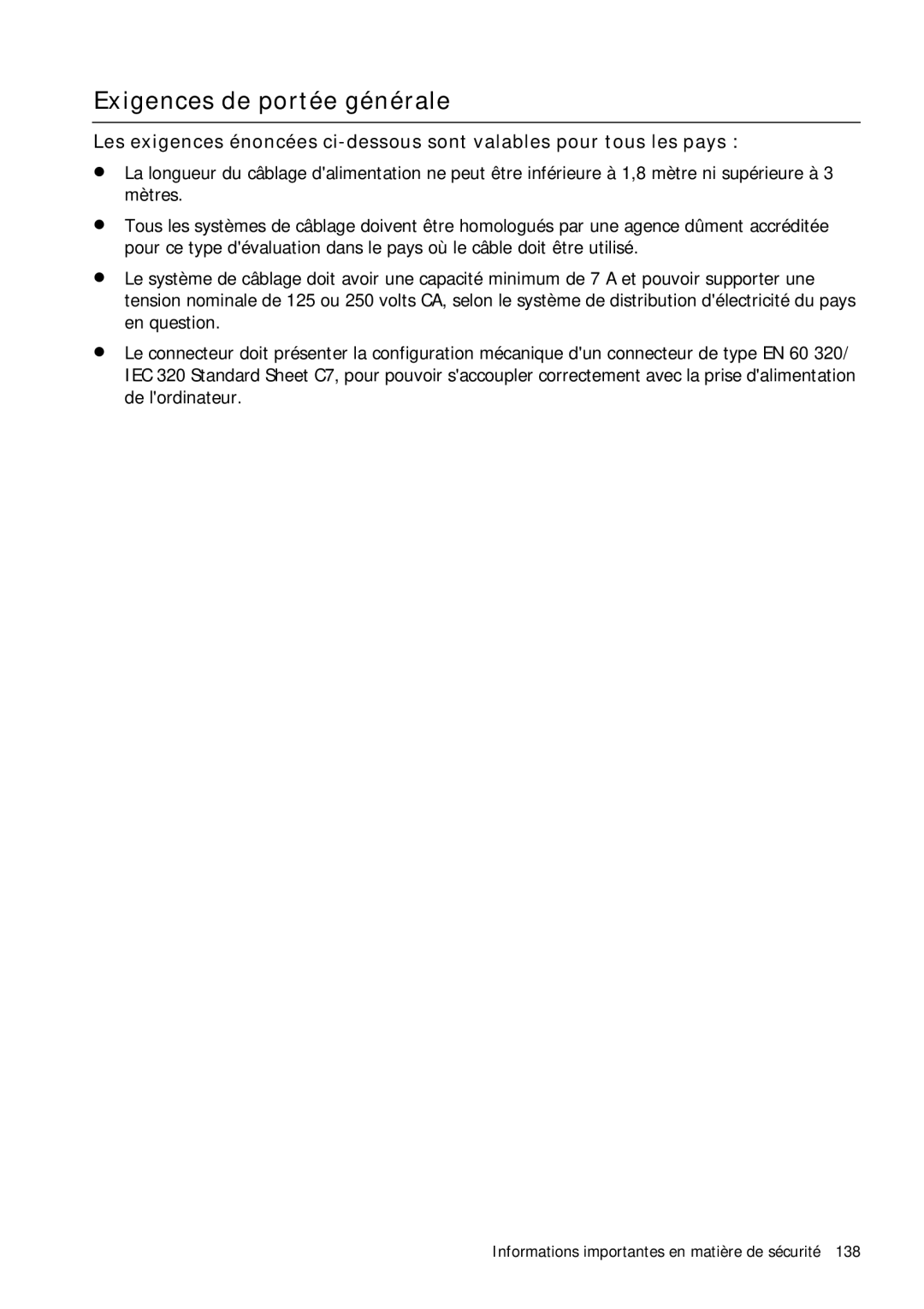 Samsung NP-Q1BV002/SEF, NP-Q1BV000/SEF, NP-Q1BV003/SEF, NP-Q1BV001/SEF manual Exigences de portée générale 