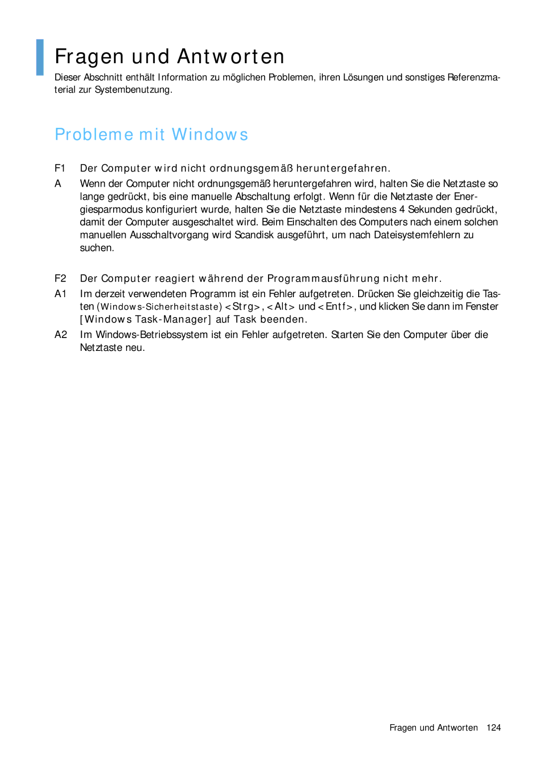 Samsung NP-Q1BV001/SEG, NP-Q1BV000/SEG manual Fragen und Antworten, Probleme mit Windows 