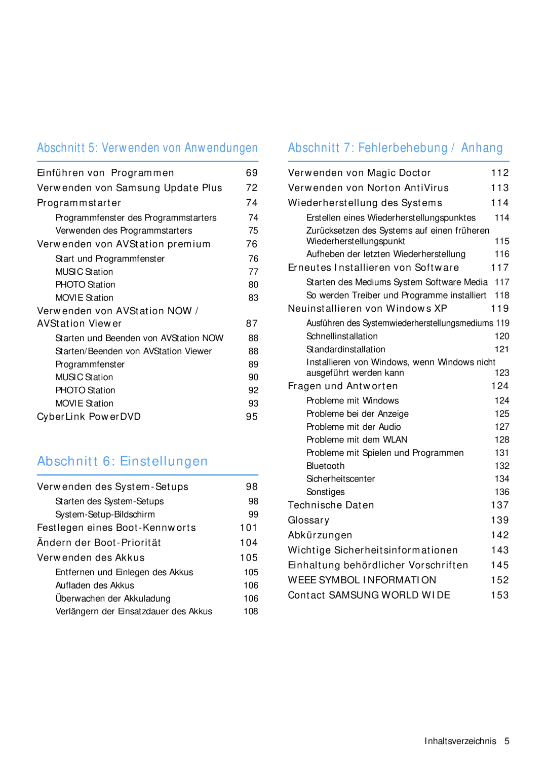 Samsung NP-Q1BV000/SEG Einführen von Programmen Verwenden von Magic Doctor, Programmstarter Wiederherstellung des Systems 