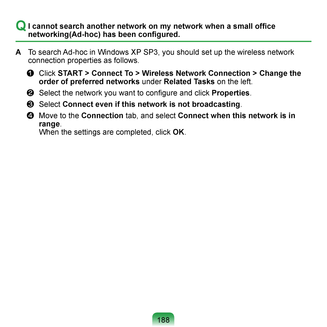 Samsung NP-Q1U/000/SEG, NP-Q1U/YM/SEG, NP-Q1U/001/SEG, NP-Q1UR000/SEG manual When the settings are completed, click OK 188 