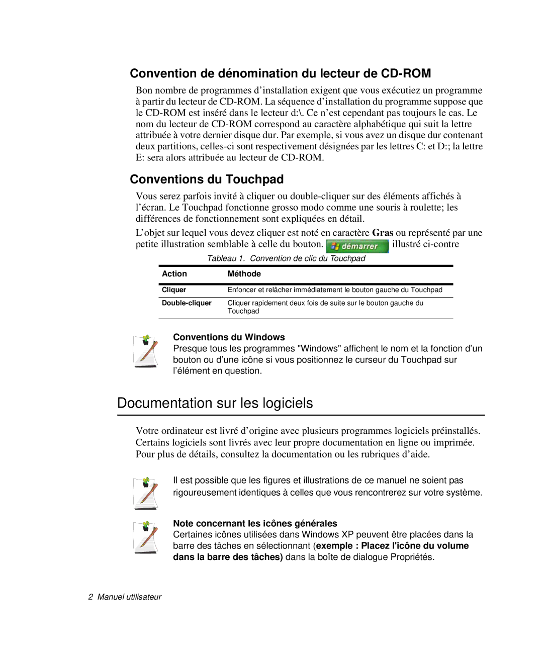 Samsung NP-Q30CY00/SEF, NP-Q30T002/SEF Documentation sur les logiciels, Convention de dénomination du lecteur de CD-ROM 