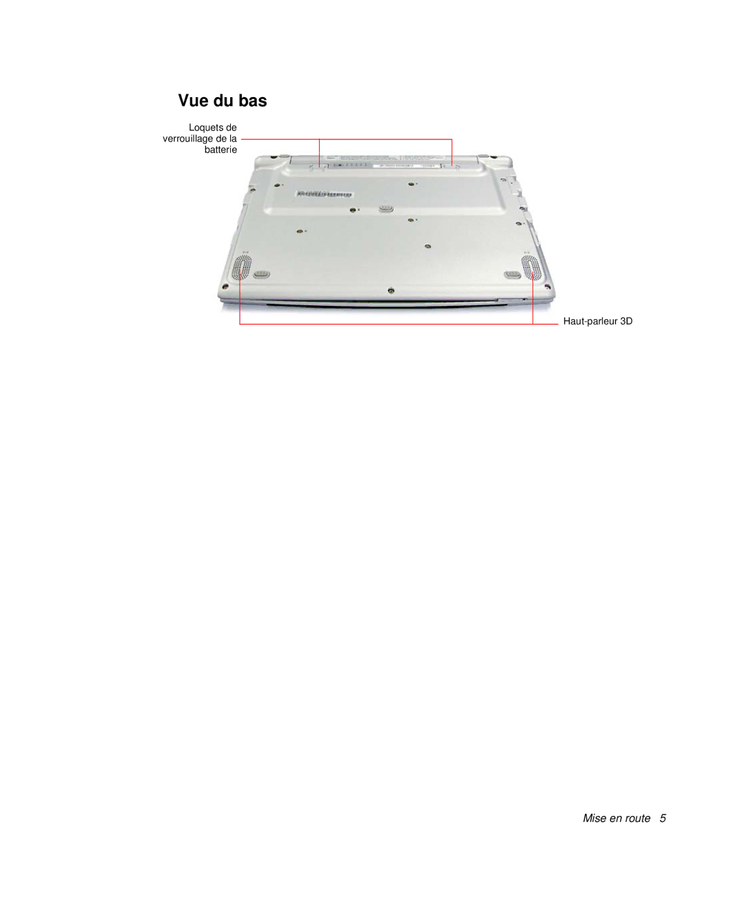 Samsung NP-Q30T002/SEF, NP-Q30TY01/SEF, NP-Q30T001/SEF, NP-Q30CY00/SEF, NP-Q30TY02/SEF, NP-Q30T003/SEF manual Vue du bas 