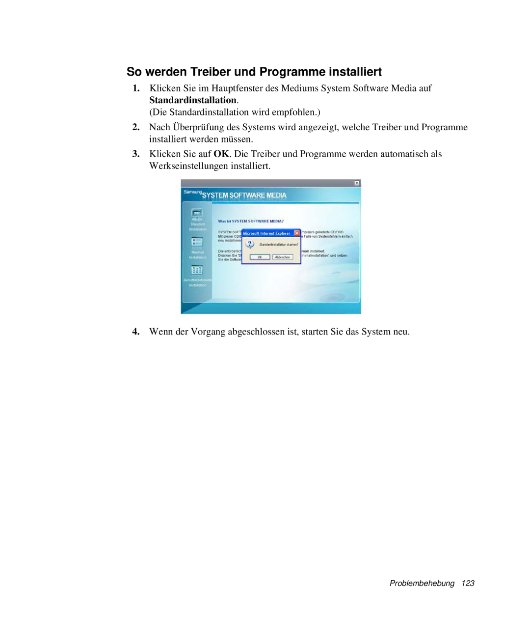 Samsung NP-Q30TY02/SEG, NP-Q30T007/SEG, NP-Q30T000/SEG, NP-Q30C004/SUK manual So werden Treiber und Programme installiert 