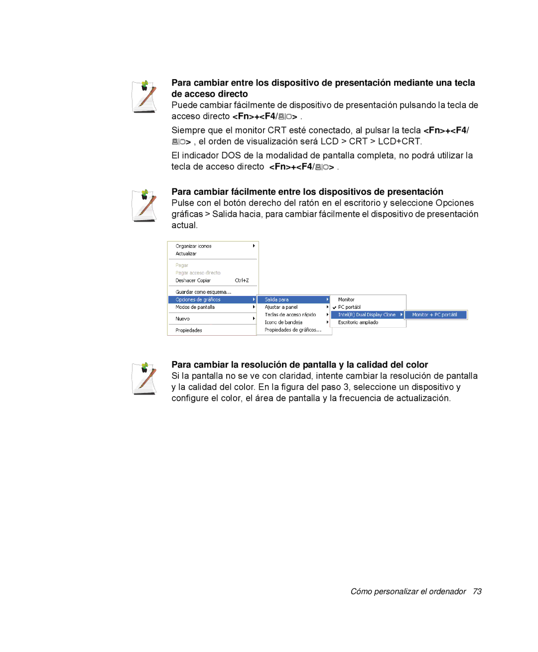 Samsung NP-Q30CY01/SES, NP-Q30TY02/SES, NP-Q30T001/SES, NP-Q30C002/SES, NP-Q30TY01/SEP manual Cómo personalizar el ordenador 