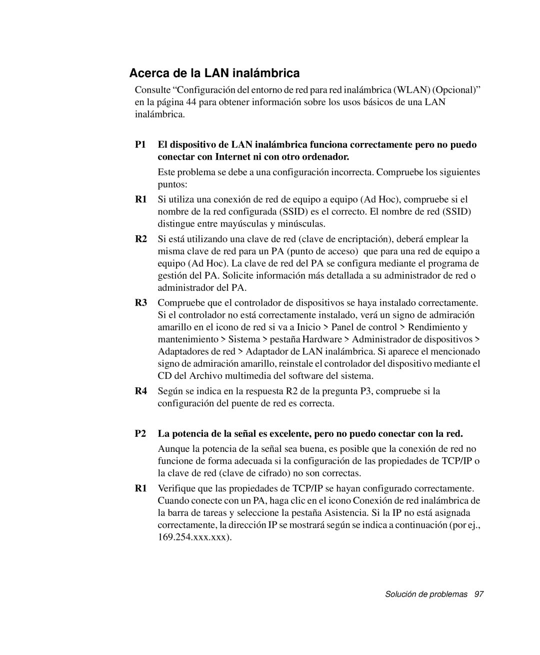 Samsung NP-Q30TY01/SEP, NP-Q30TY02/SES, NP-Q30T001/SES, NP-Q30CY01/SES, NP-Q30C002/SES manual Acerca de la LAN inalámbrica 