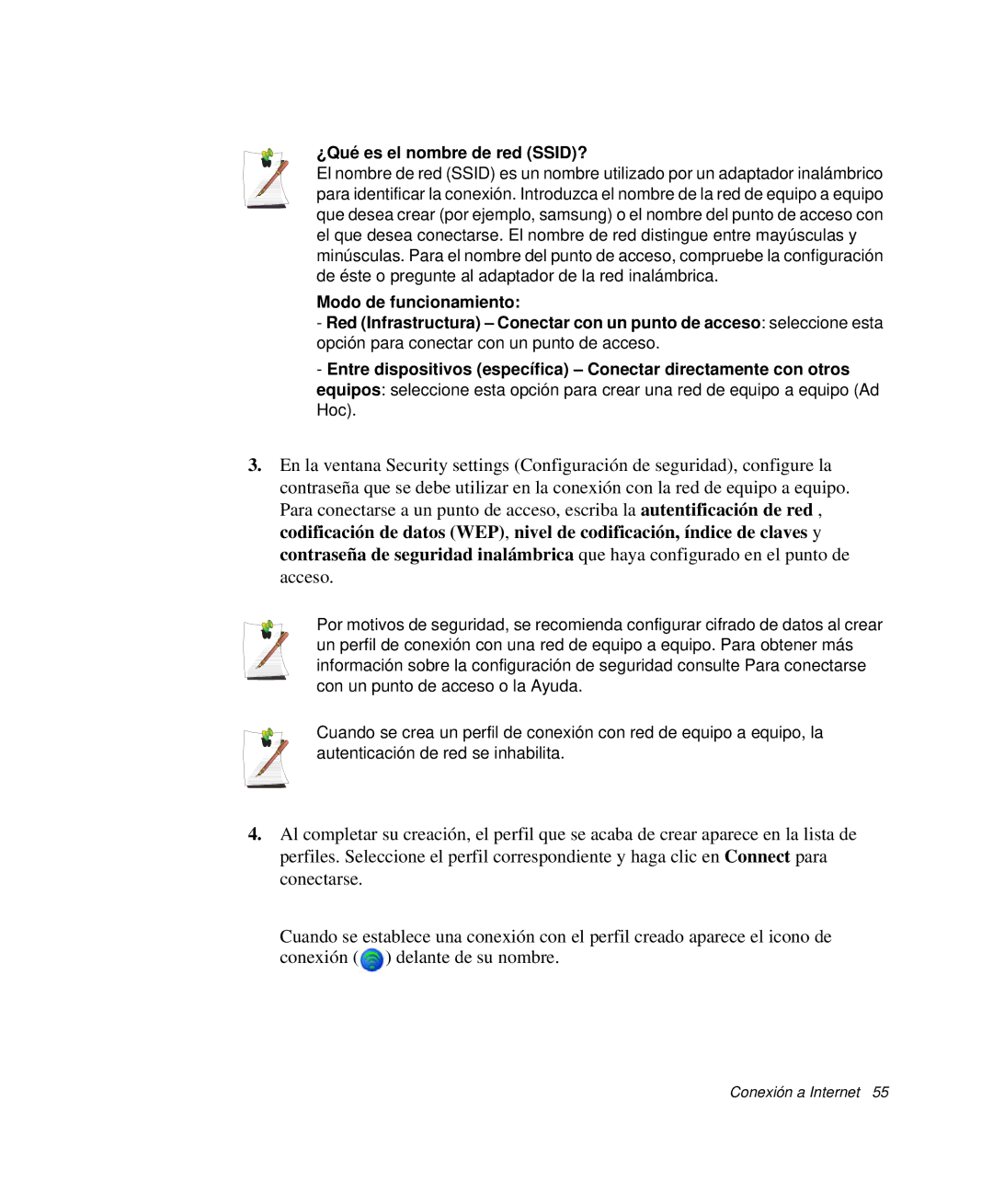 Samsung NP-Q30TY01/SEP, NP-Q30TY02/SES, NP-Q30T001/SES, NP-Q30CY01/SES, NP-Q30C002/SES manual ¿Qué es el nombre de red SSID? 