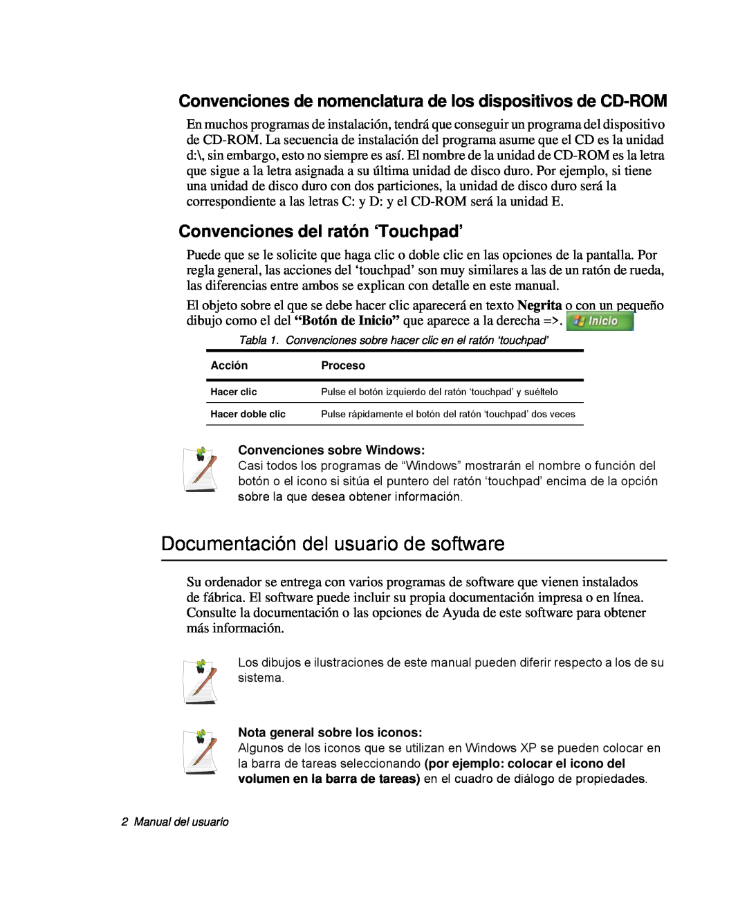 Samsung NP-Q30TY01/SES Documentación del usuario de software, Convenciones de nomenclatura de los dispositivos de CD-ROM 