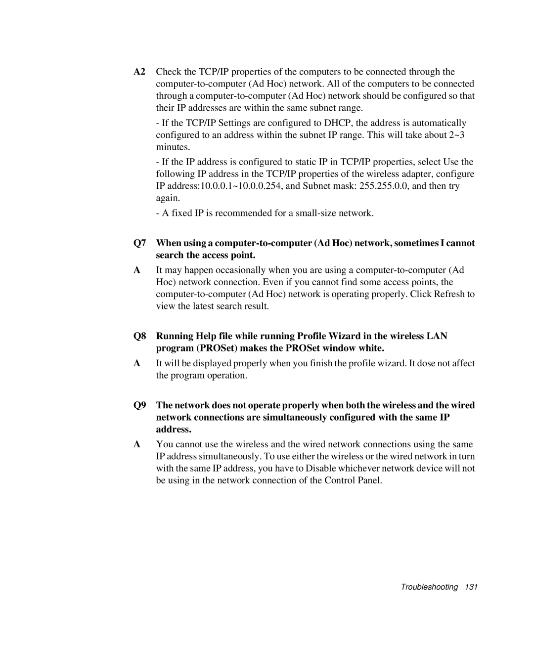 Samsung NP-Q35-BT1/SEK, NP-Q35BC01/SEK, NP-Q35C000/SEB manual Troubleshooting 