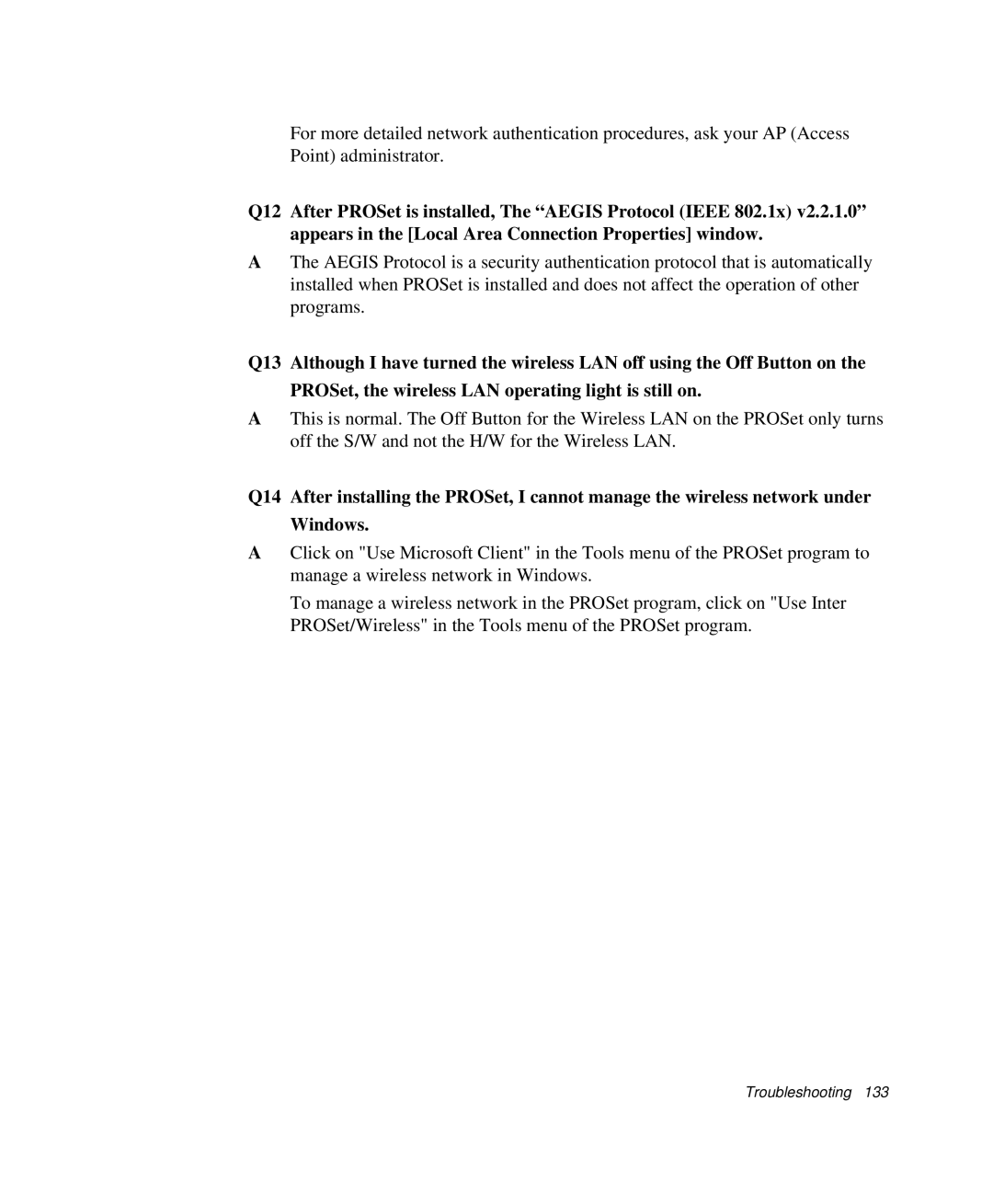 Samsung NP-Q35C000/SEB, NP-Q35-BT1/SEK, NP-Q35BC01/SEK manual Troubleshooting 