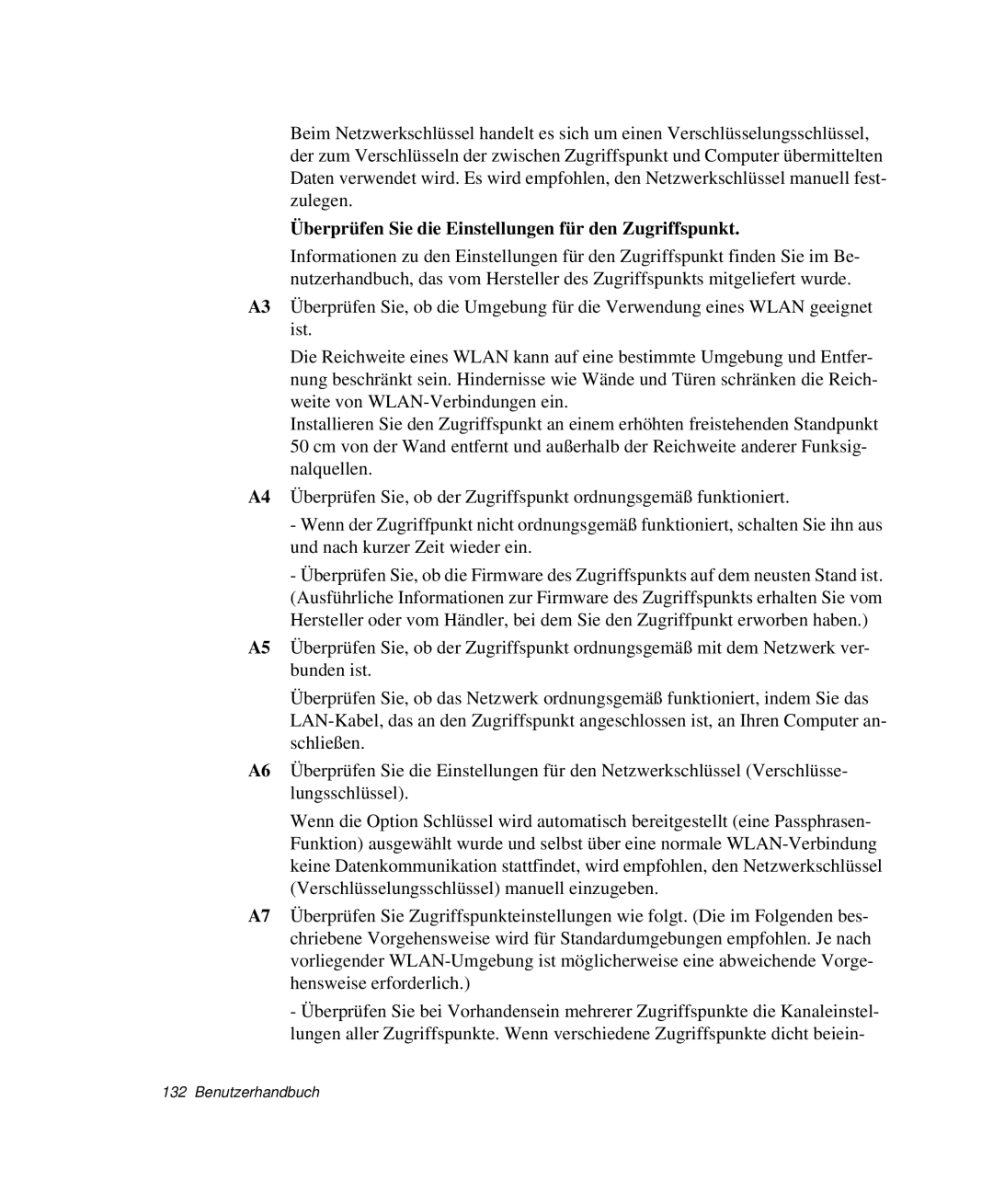 Samsung NP-Q40T000/SEG, NP-Q40T002/SEG, NP-Q40T001/SEG manual Überprüfen Sie die Einstellungen für den Zugriffspunkt 