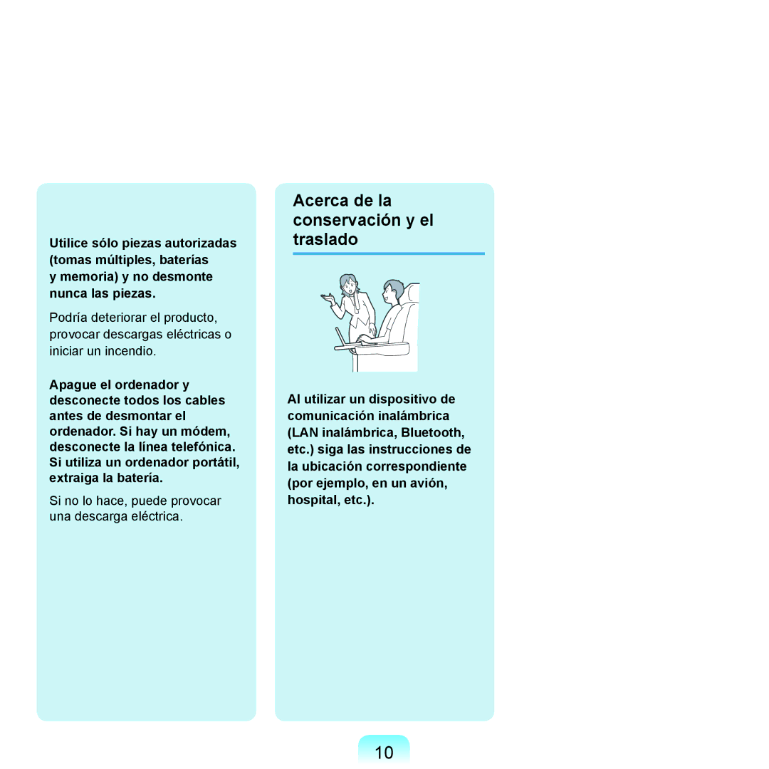 Samsung NP-Q45A007/SES, NP-Q45A001/SES, NP-Q45A003/SES, NP-Q45A006/SES manual Acerca de la conservación y el traslado 