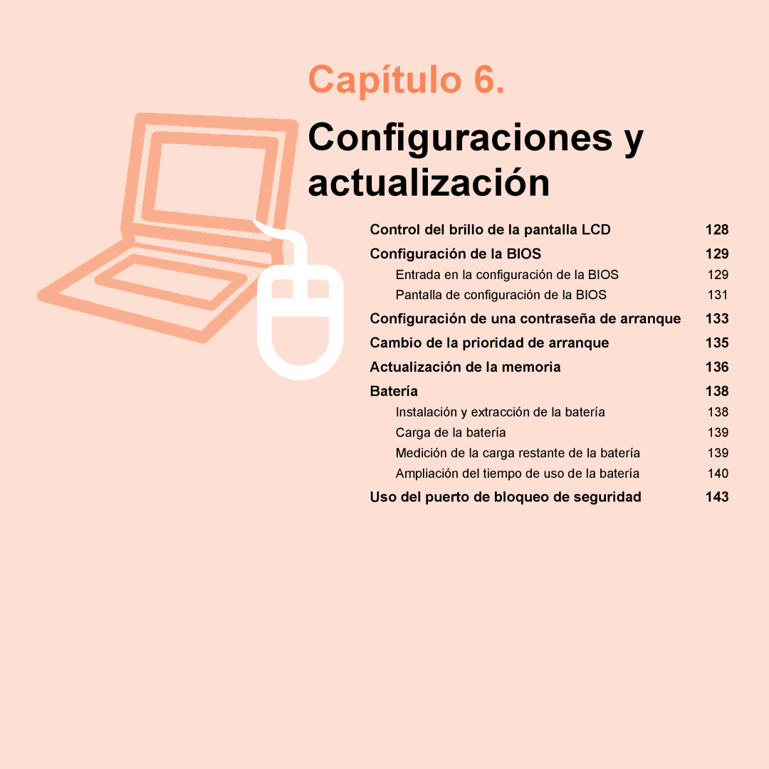 Samsung NP-Q45A007/SES, NP-Q45A001/SES, NP-Q45A003/SES, NP-Q45A006/SES, NP-Q45A005/SES manual Configuraciones y actualización 