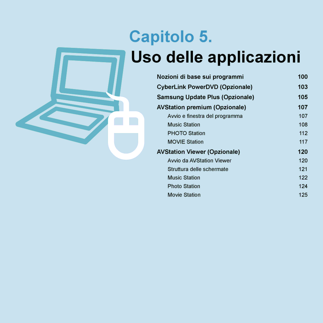 Samsung NP-Q70A000/SEI manual Uso delle applicazioni 