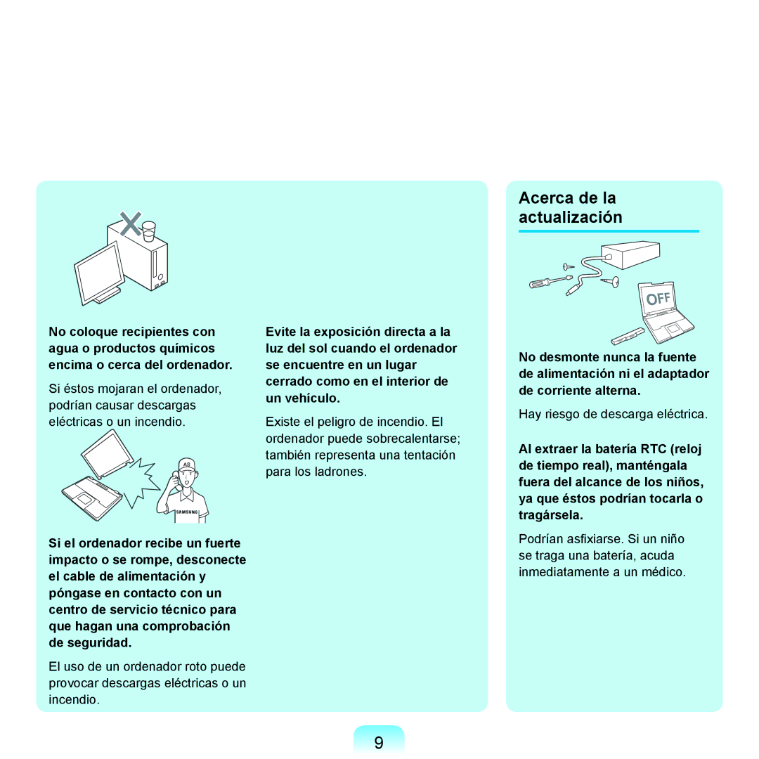 Samsung NP-R25A001/SES, NP-R25A000/SES manual Acerca de la actualización 