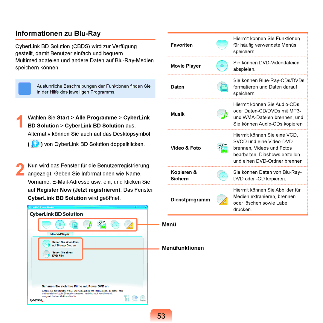 Samsung NP-R25A001/SES, NP-R25A000/SES manual Informationen zu Blu-Ray 