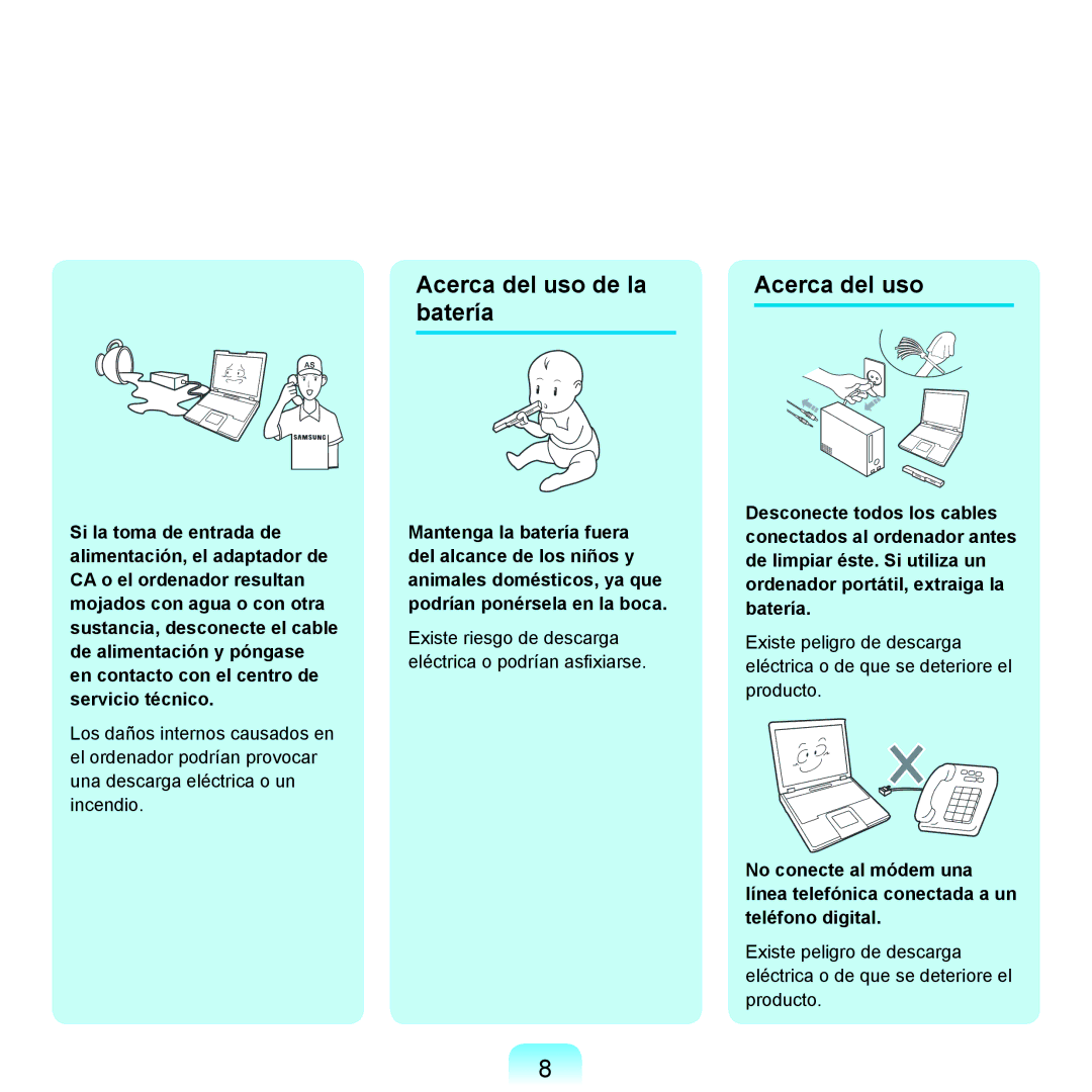 Samsung NP-R25A000/SES, NP-R25A001/SES manual Acerca del uso de la Batería 