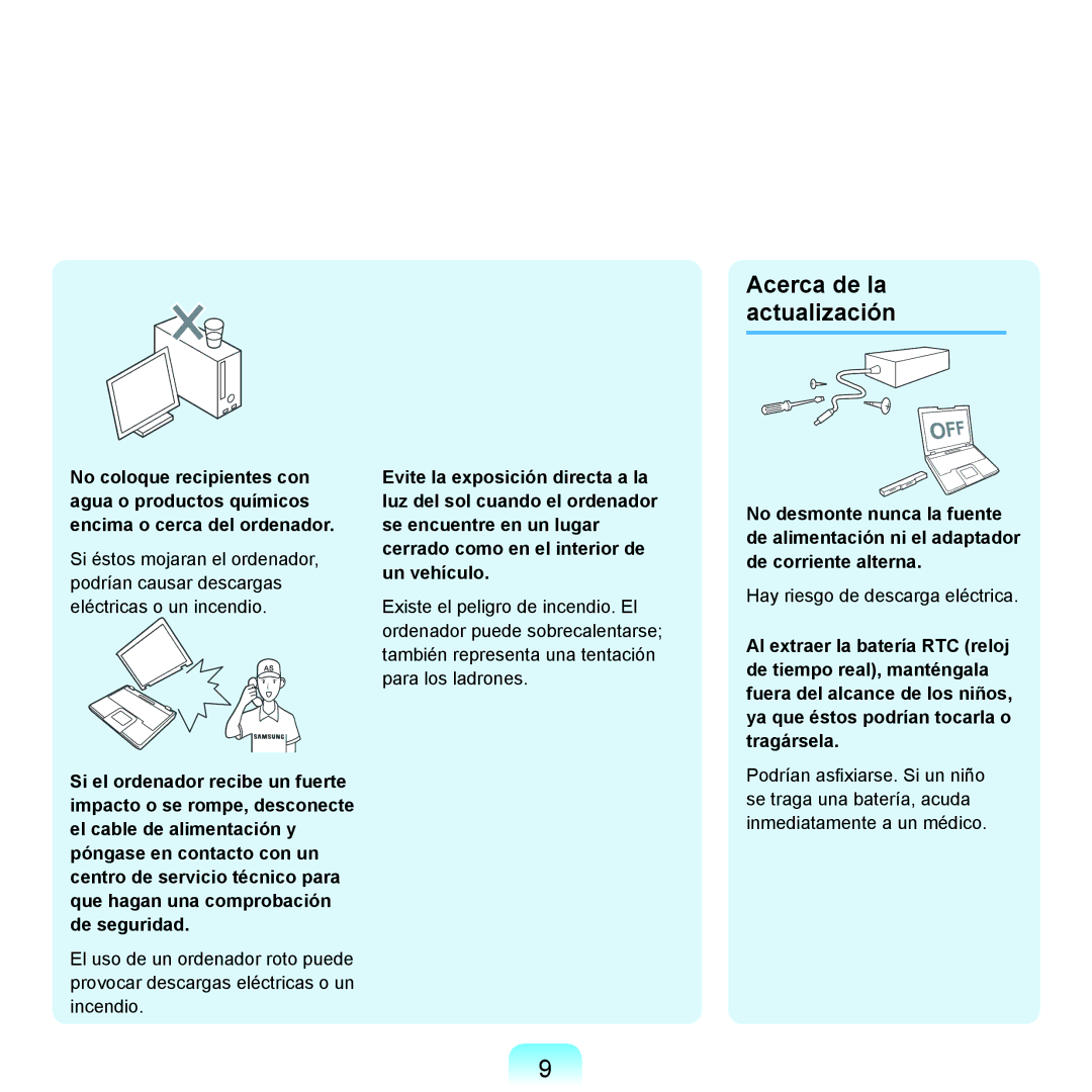 Samsung NP-R40FY02/SES, NP-R40FY07/SES, NP-R40FY00/SES, NP-R40XY01/SES, NP-R40FY0A/SES manual Acerca de la actualización 