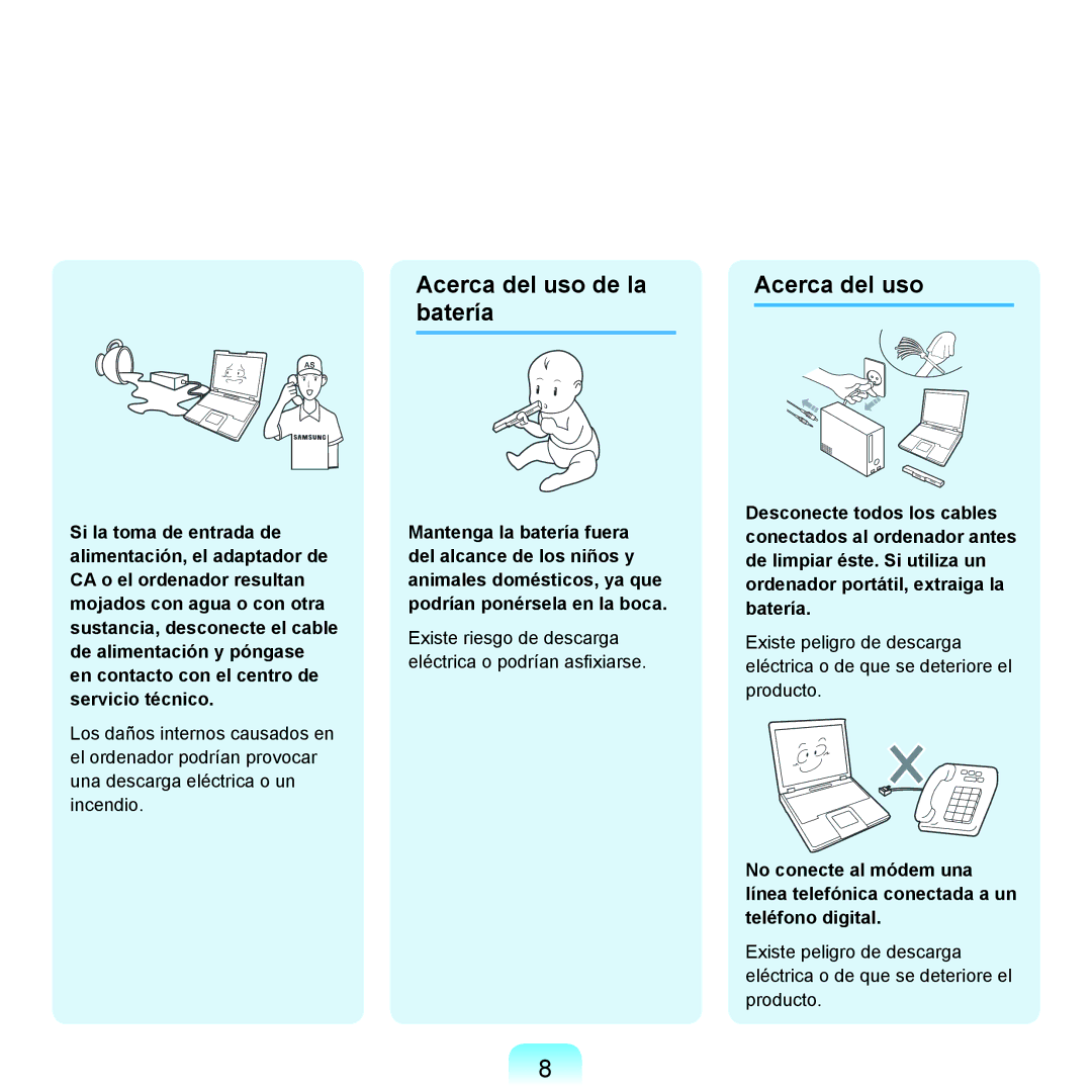 Samsung NP-R40FY03/SES, NP-R40FY07/SES, NP-R40FY00/SES, NP-R40XY01/SES, NP-R40FY0A/SES manual Acerca del uso de la Batería 