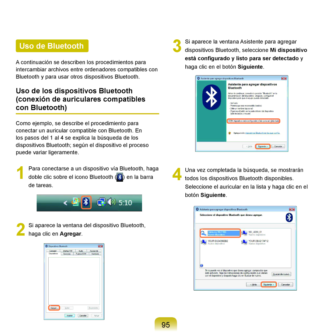 Samsung NP-R40FY09/SES, NP-R40FY07/SES, NP-R40FY00/SES, NP-R40XY01/SES, NP-R40FY0A/SES, NP-R40FY08/SES manual Uso de Bluetooth 