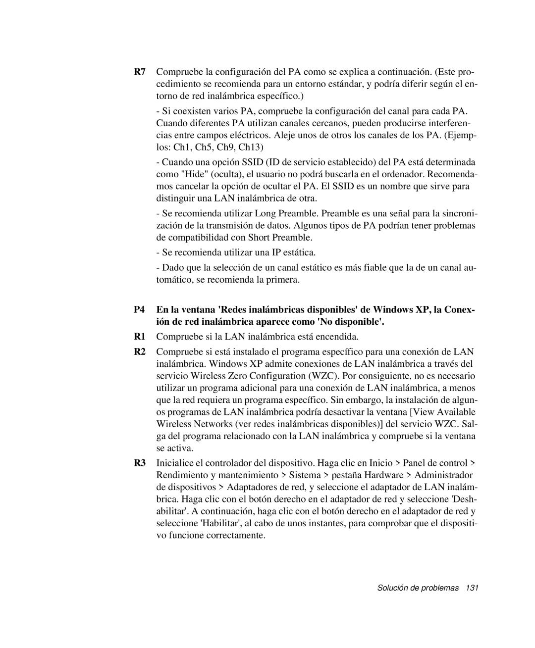 Samsung NP-R40K006/SES, NP-R40FY07/SES, NP-R40FY00/SES, NP-R40XY01/SES, NP-R40R001/SES, NP-R40K00A/SES Solución de problemas 