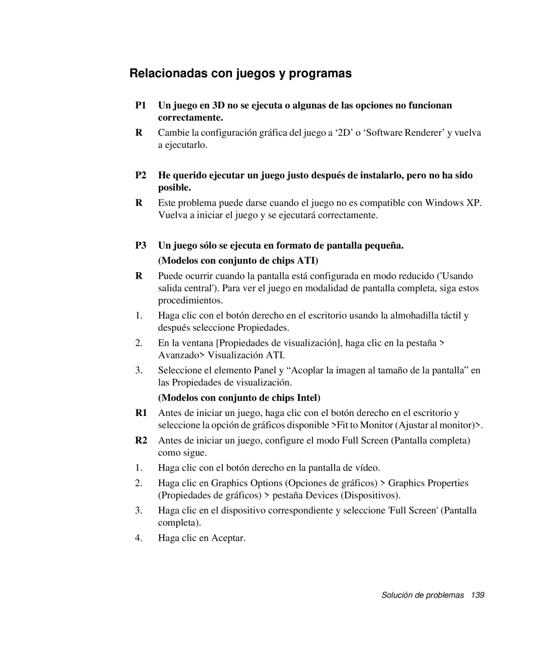 Samsung NP-R50C000/SES, NP-R50K000/SES manual Relacionadas con juegos y programas, Modelos con conjunto de chips Intel 