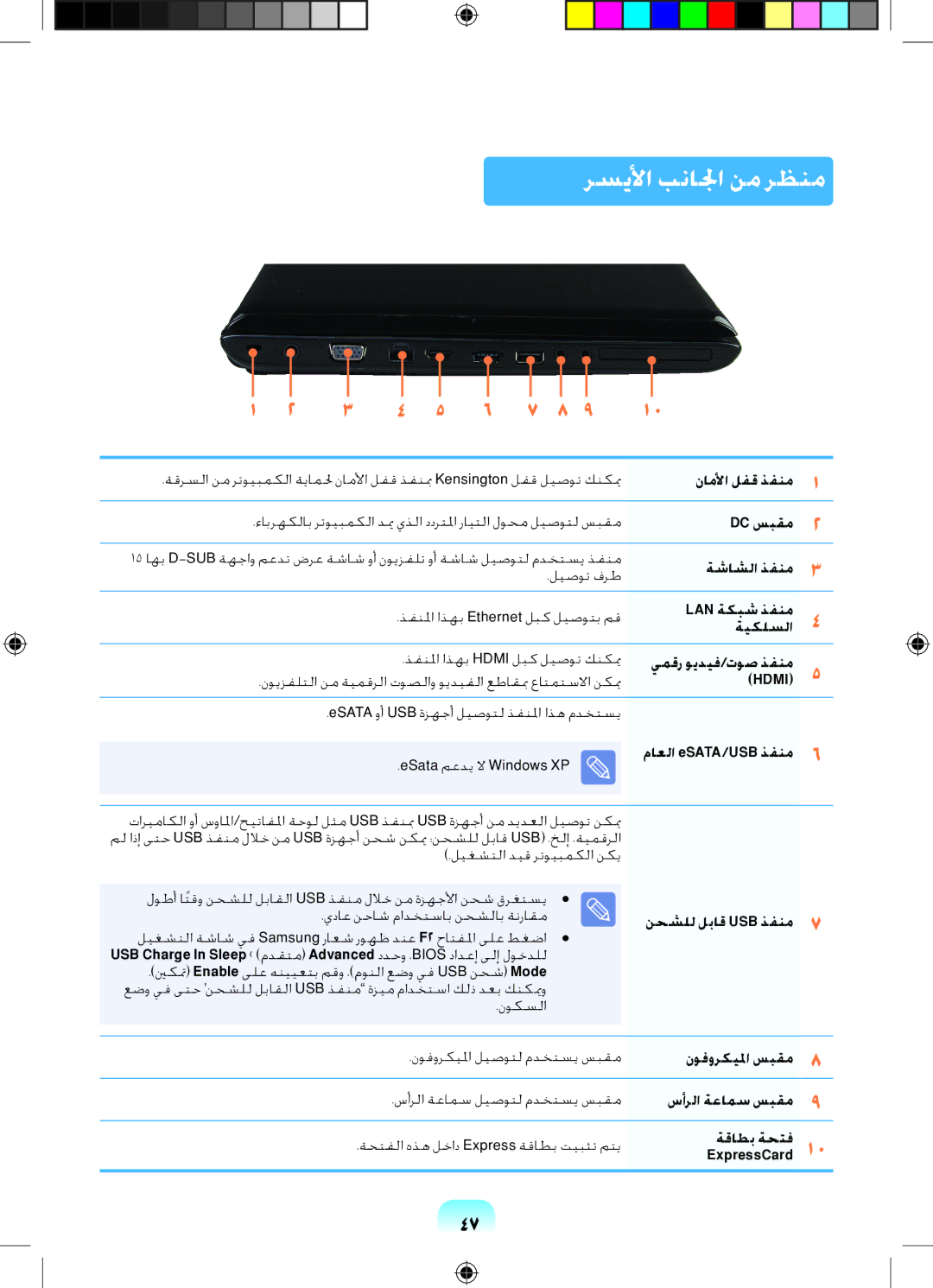 Samsung NP-R518-DS04UA, NP-R518-DA05UA, NP-R518-DS01UA, NP-R518-DA08UA, NP-R518-DA01UA, NP-R518-DA02UA رسيلأا بنالجا نم رظنم 