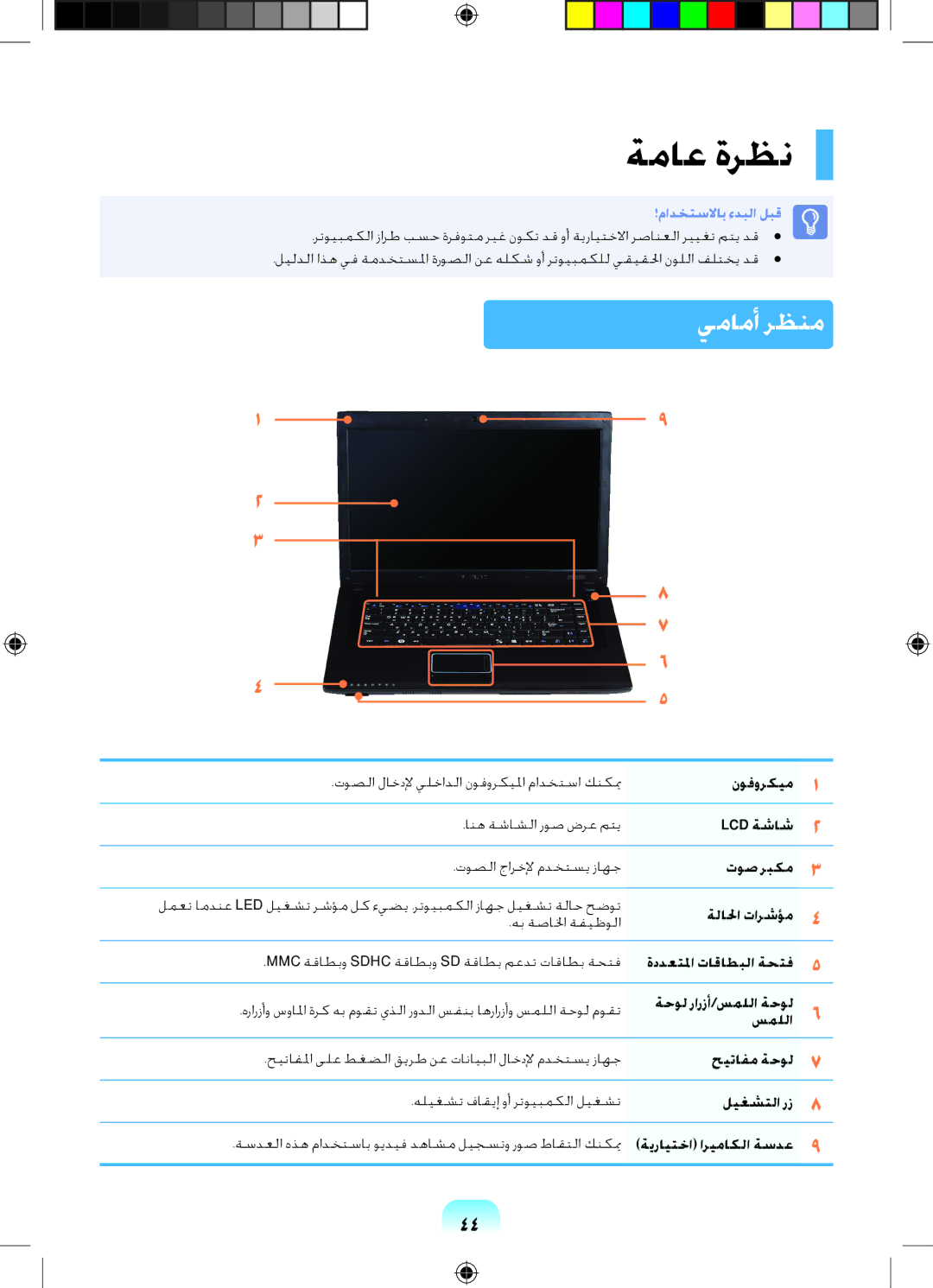 Samsung NP-R518-DS05UA, NP-R518-DA05UA, NP-R518-DS01UA, NP-R518-DA08UA, NP-R518-DA01UA, NP-R518-DA02UA ةماع ةرظن, يمامأ رظنم 