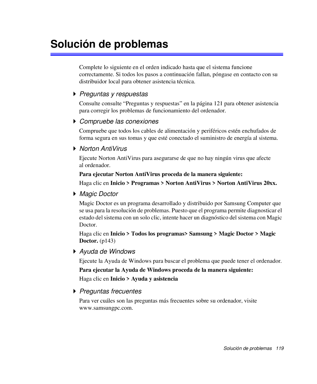 Samsung NP-R55CV00/SES, NP-R55CV03/SES, NP-R55CV02/SES, NP-R55C002/SES, NP-R55CV01/SES, NP-R55C001/SES Solución de problemas 