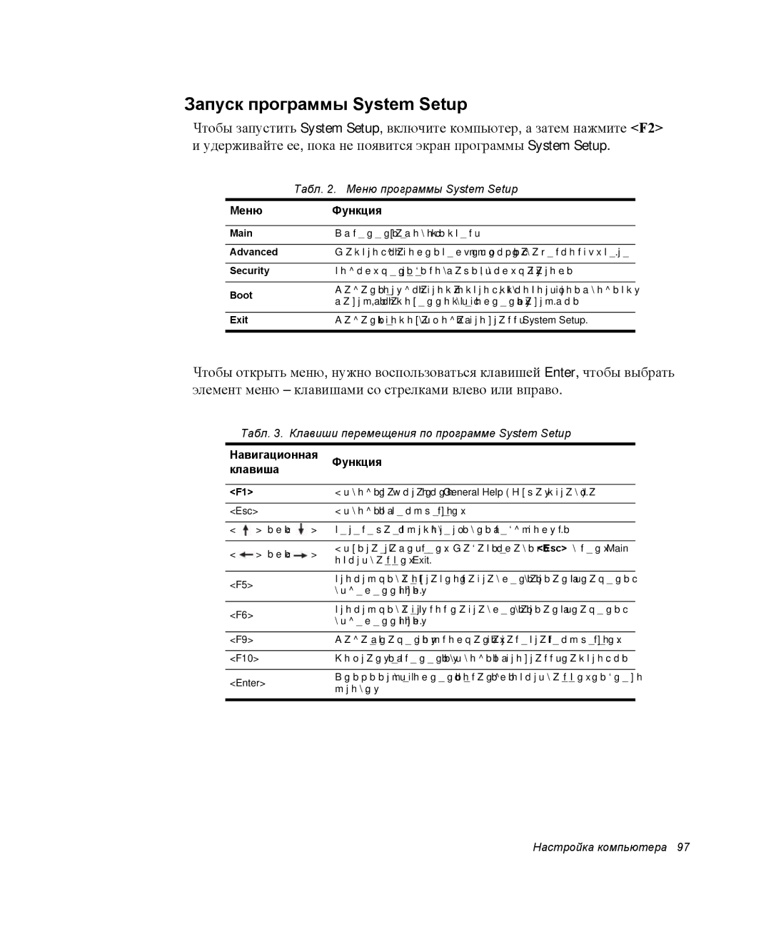 Samsung NP-R55T000/SER, NP-R55AV04/SER, NP-R55C002/SER, NP-R55CV03/SER manual Запуск программы System Setup, Меню Функция 