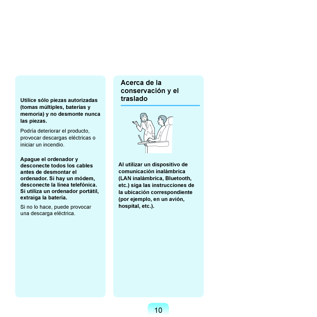 Samsung NP-R70A003/SES, NP-R70A00H/SES, NP-R70A00E/SES, NP-R70A008/SES manual Acerca de la conservación y el traslado 