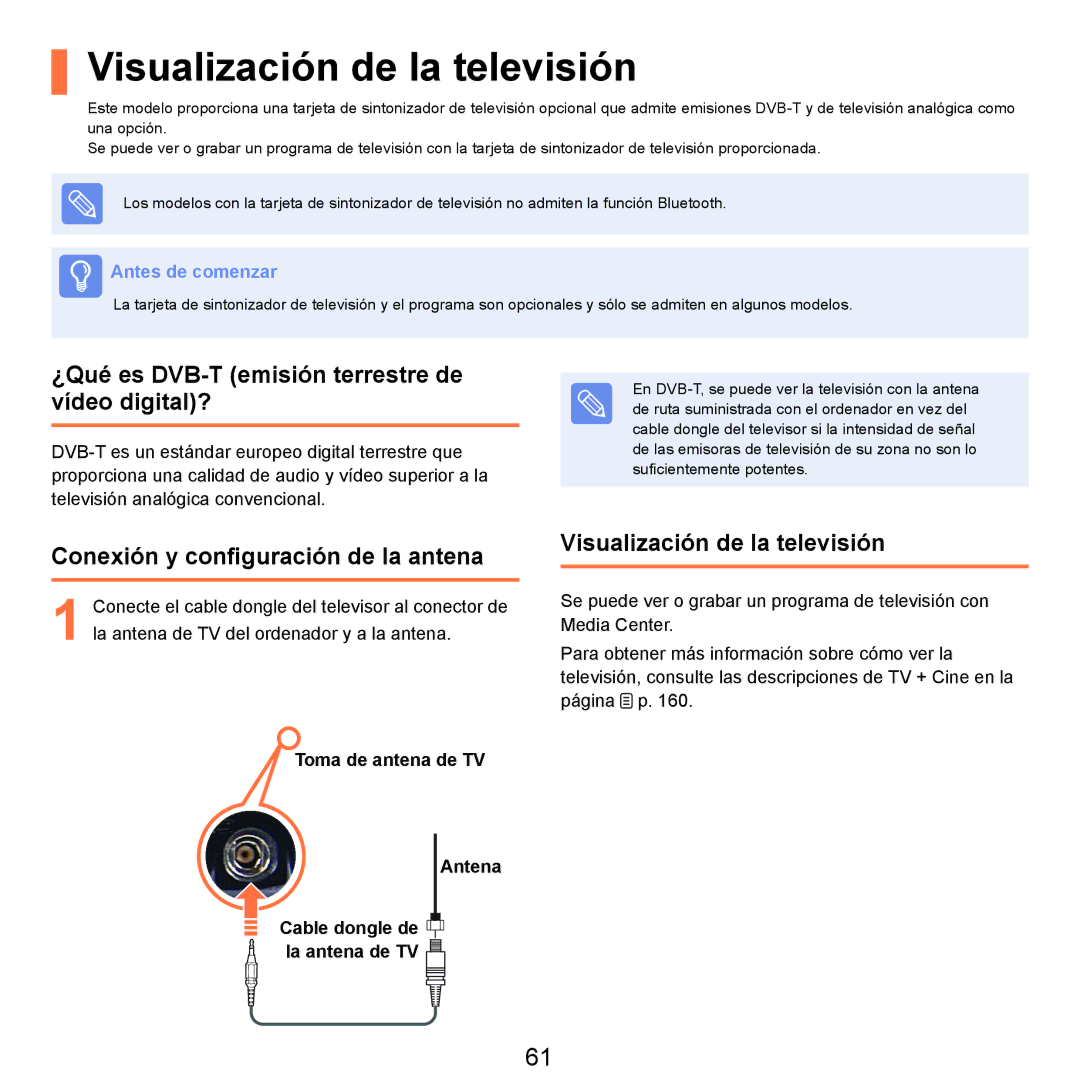 Samsung NP-R70A00F/SES, NP-R70A00H/SES Visualización de la televisión, ¿Qué es DVB-T emisión terrestre de vídeo digital? 