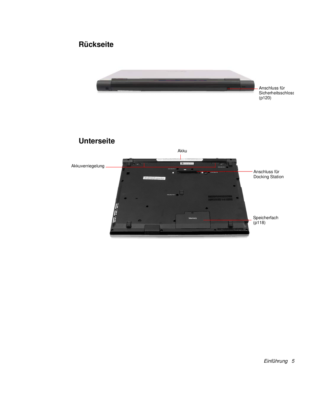 Samsung NP-X1-C000/SEG, NP-X1-T002/SEG, NP-X1-T000/SEG, NP-X1-T003/SEG, NP-X1-T001/SEG manual Rückseite, Unterseite 