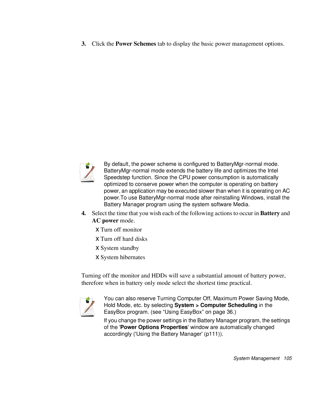 Samsung NP-X1-C001/SEB manual System Management 