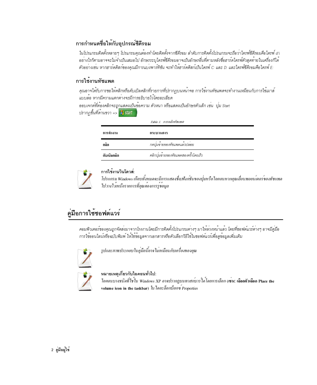 Samsung NP-X1-C001/SEB manual ¤ÙèÁ×Í¡ÒÃãªé«Í¿µìáÇÃì, ¡ÒÃ¡ÓË¹´ª×èÍãËé¡ÑºÍØ»¡Ã³ì«Õ´ÕÃÍÁ, ¡ÒÃãªé§Ò¹·Ñªá¾´, ¡ÒÃãªé§Ò¹ÇÔ¹â´ÇÊì 