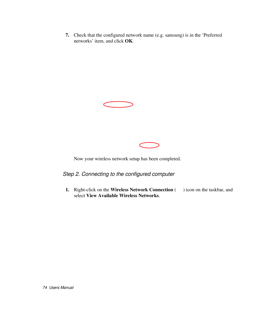 Samsung NP-X1-C001/SEB manual Connecting to the configured computer 