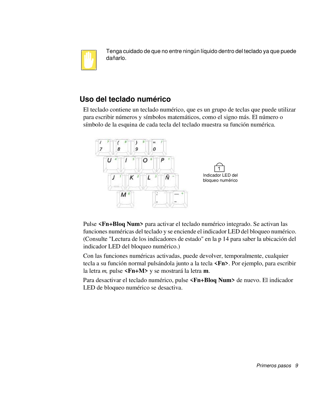 Samsung NP-X11TV01/SES, NP-X11T002/SES, NP-X11T000/SES, NP-X11CVCN/SES, NP-X11CV01/SEP manual Uso del teclado numérico 