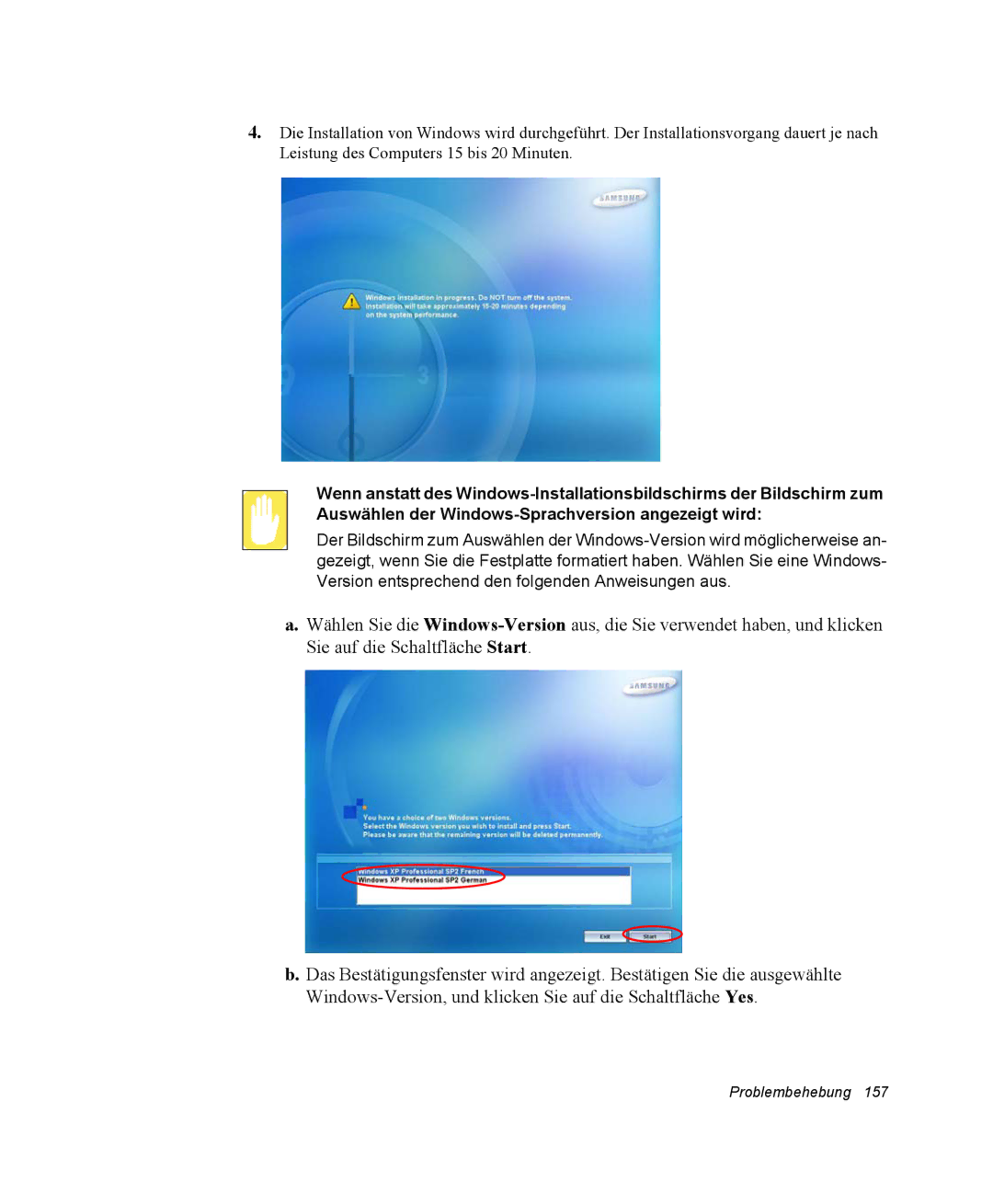 Samsung NP-X11CV05/SEG, NP-X11TV01/SEG, NP-X11KV00/SEG, NP-X11CV03/SEG, NP-X11TV03/SEG, NP-X11K000/SEG manual Problembehebung 