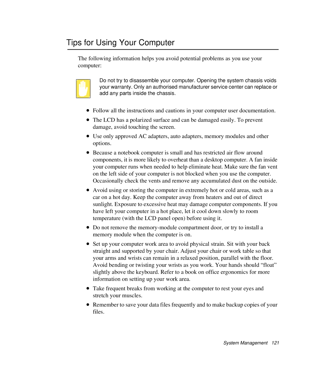 Samsung NP-X20KE00/SES, NP-X20TV05/SES, NP-X20CV07/SES, NP-X20CV05/SES, NP-X20CV02/SEP manual Tips for Using Your Computer 