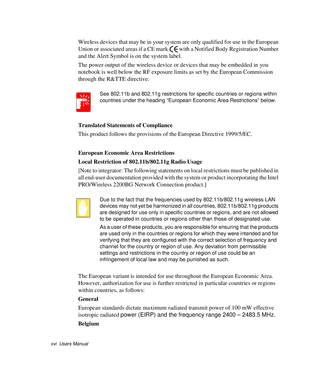 Samsung NP-R50TV01/SES, NP-X20TV05/SES, NP-X20CV07/SES, NP-X20CV05/SES Translated Statements of Compliance, General, Belgium 