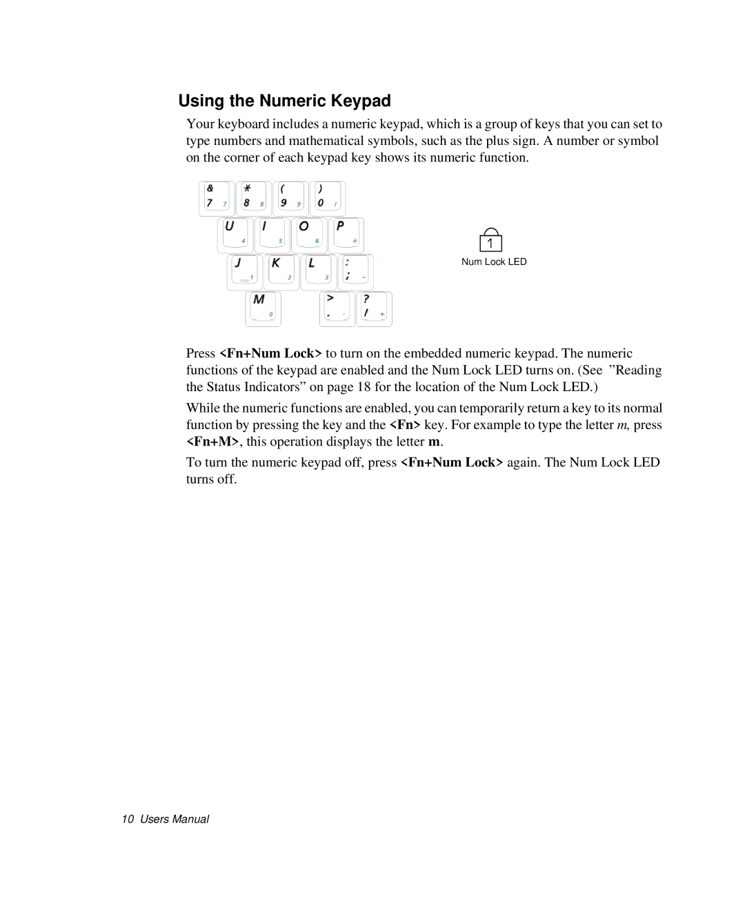 Samsung NP-R50T002/SES, NP-X20TV05/SES, NP-X20CV07/SES, NP-X20CV05/SES, NP-X20CV02/SEP manual Using the Numeric Keypad 