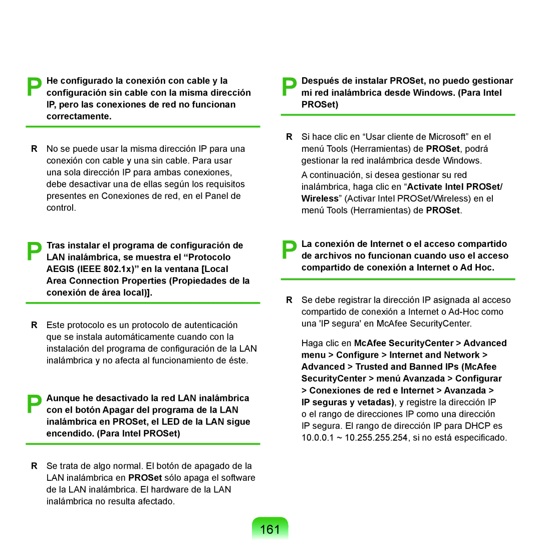 Samsung NP-X22A004/SES, NP-X22T000/SES, NP-X22A003/SES, NP-X22A002/SES, NP-X22A000/SES, NP-X22A001/SES manual 161 