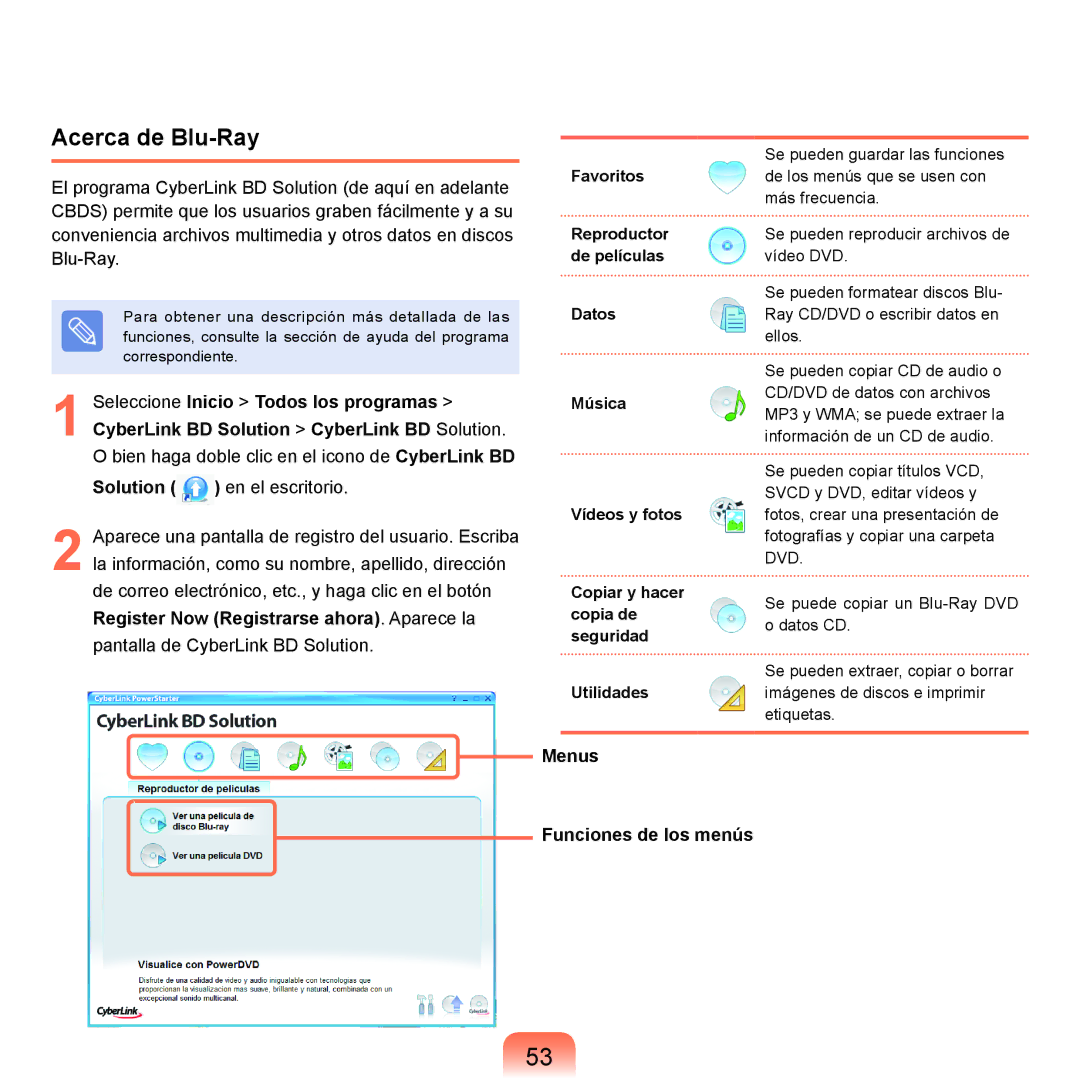 Samsung NP-X22A004/SES, NP-X22T000/SES, NP-X22A003/SES, NP-X22A002/SES, NP-X22A000/SES, NP-X22A001/SES manual Acerca de Blu-Ray 