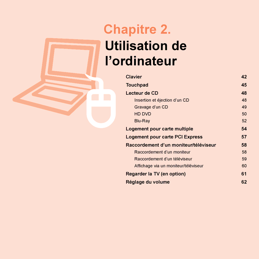 Samsung NP-X22A000/SEF, NP-X22T000/SEF, NP-X22T001/SEF manual Insertion et éjection d’un CD Gravage d’un CD, Blu-Ray 