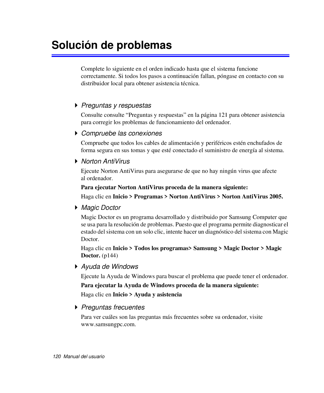 Samsung NP-X60C000/SEP, NP-X60C000/SES, NP-X60CV01/SEP, NP-X60KV00/SES, NP-X60K000/SES, NP-X60CV01/SES Solución de problemas 