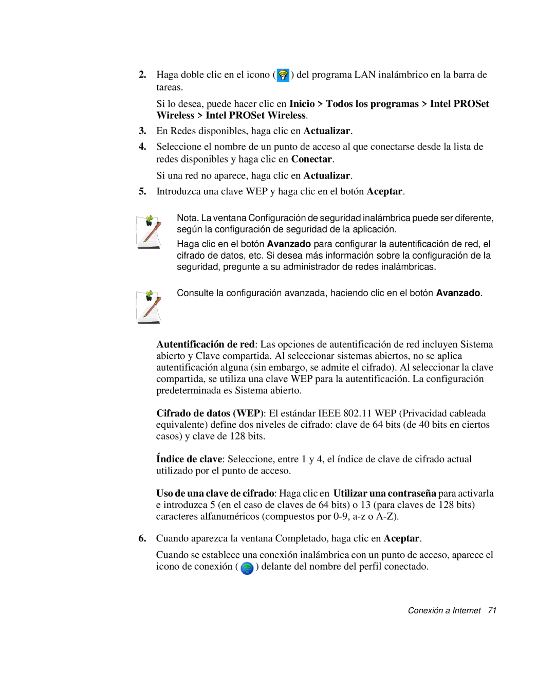 Samsung NP-X60C000/SEP, NP-X60C000/SES, NP-X60CV01/SEP, NP-X60KV00/SES, NP-X60K000/SES, NP-X60CV01/SES Conexión a Internet 