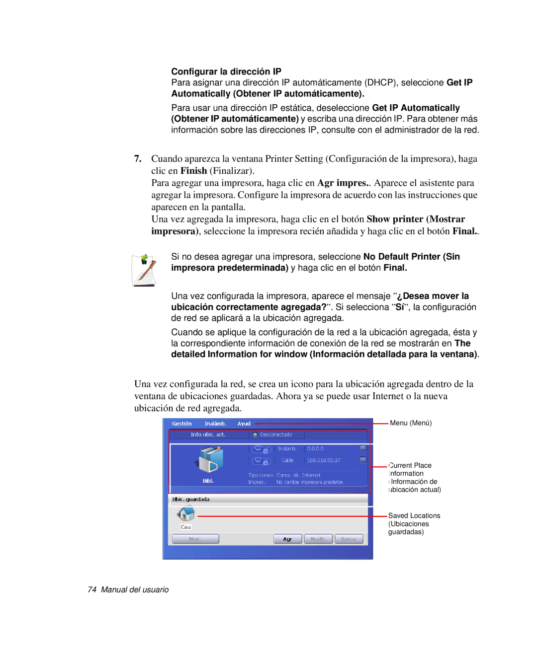 Samsung NP-X60KV00/SES, NP-X60C000/SES, NP-X60CV01/SEP Configurar la dirección IP, Automatically Obtener IP automáticamente 