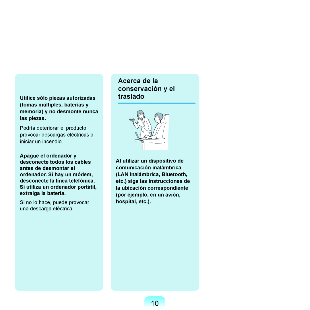 Samsung NP-X65A003/SES, NP-X65A002/SES, NP-X65A000/SES, NP-X65A001/SES manual Acerca de la conservación y el traslado 